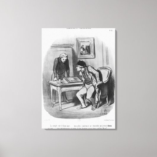 Is het het juiste bedrag?" canvas afdruk (Voorkant)