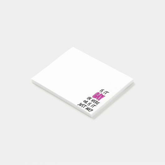 Is het hier binnen? post-it® notes (Schuin)