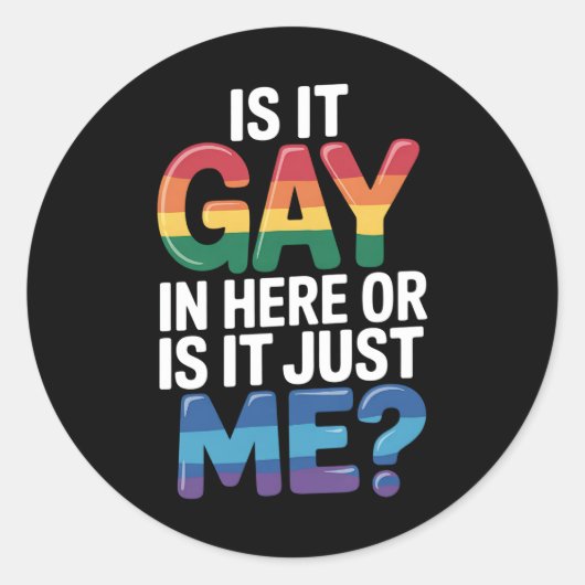 Is het hier homo of is het gewoon lhbt ronde sticker (Voorkant)
