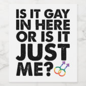 Is het hier of is het gewoon mijn LGBT Pride? Wijn Etiket (Enkel label)