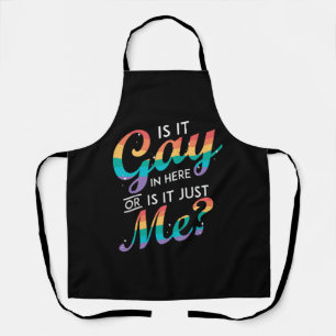 Is het homo hier of is het gewoon ik LGBT Rainbow Schort