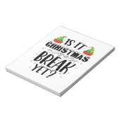 Is het kerstvakantie maar grappige vakantie leraar notitieblok (Gedraaid)