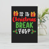 Is het kerstvakantie maar toch grappige vakantie kaart (Staand voorkant)