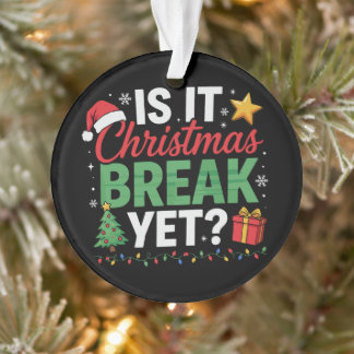 Is het kerstvakantie nog, leraar, kerstman hoed Xm Ornament