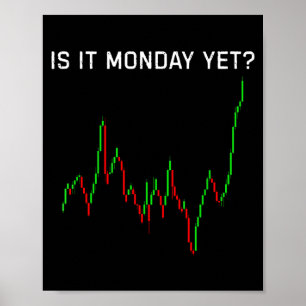 Is het maandag Ye grappige beurs humor Poster
