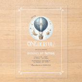 Is het niet een prachtig acryl eerste verjaardagsf acryl uitnodigingen (Voorkant)