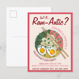 Is het niet Ram-antisch Romantische Valentijnsdag Uitnodiging Briefkaart