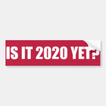 Is het nog 2020? Bumpersticker
