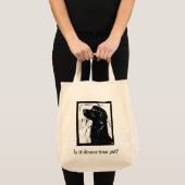 Is het nog een avondeten? Black Dog Print Bag Tote Bag (Voorkant (product))