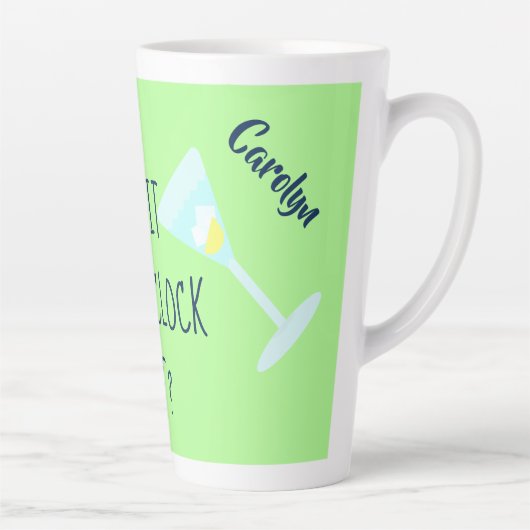 Is het nog geen gin o'clock - gepersonaliseerd latte mok (Rechts)