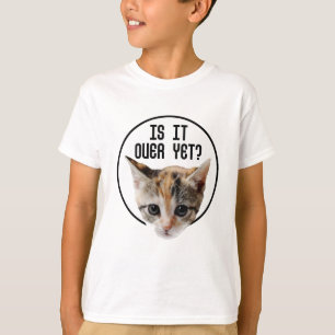 IS HET NU VOORBIJ!? Kattengezicht Coronavirus T-shirt