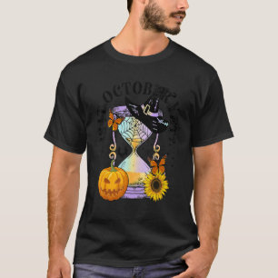 Is het oktober, maar de orkglazen pompoenvlinderza t-shirt