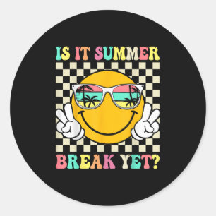 Is het zomerpauze nog de laatste dag van de school ronde sticker