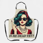 Is hij dood en toch grappig Gezegde Dark Humor  Schort (Voorkant)