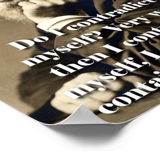 Is ik tegen mezelf - Whitman? Poster (Hoek)