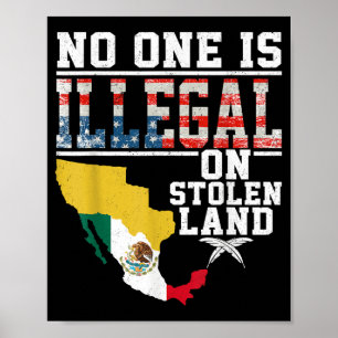 Is illegaal op gestolen land geschenken indianen poster