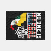 Is Illegal On Stolen Land Native Americans  Fleece Deken (Voorkant (Horizontaal))