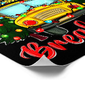 Is It Christmas Break Yet School Bus Xmas Tree Lig Poster (Hoek)