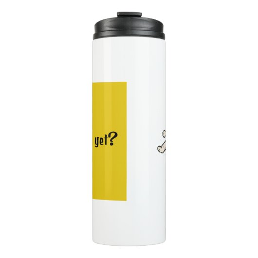 Is It Friday Yet? Funny Lazy Cat Mug – Cute Workda Thermosbeker (Voorkant)