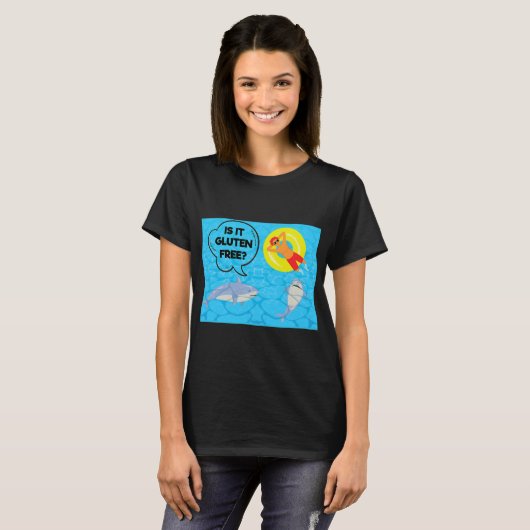 Is It Gluten Free Funny Shark Lover T-shirt (Voorkant volledig)