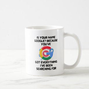 Is Jouw naam Google? Romantisch Tech Humor T-shirt Koffiemok