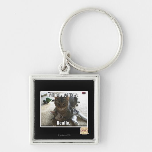 Is knuffel. Hij houdt van. Sleutelhanger (Voorkant)