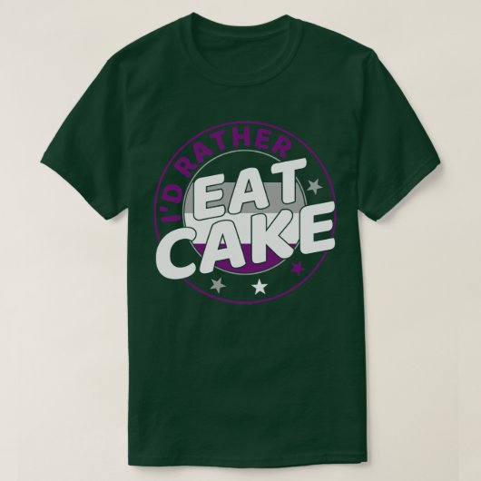 Is liever Eet Cake Grappig Ace Pride Asexual Pride T-shirt (Design voorkant)