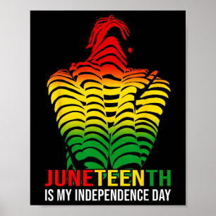 Is mijn Onafhankelijkheidsdag Afro Amerikaans Afri Poster