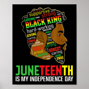Is mijn Onafhankelijkheidsdag Black King Vaderdag Poster
