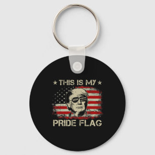 Is mijn Pride vlag Trump 2024 Amerikaanse vlag 4e Sleutelhanger