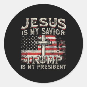 Is mijn redder Trump is mijn President Amerikaanse Ronde Sticker