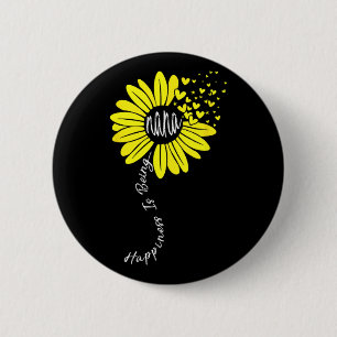 Is Nana Zijn Gelukkige Moederdag Zonnebloem Famili Ronde Button 5,7 Cm