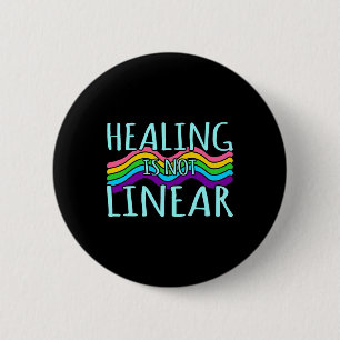 Is Niet Lineair Mentale Gezondheidsbewustzijn Graf Ronde Button 5,7 Cm