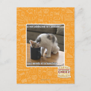 is niet verslaafd aan cafeïne briefkaart