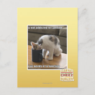 is niet verslaafd aan cafeïne briefkaart