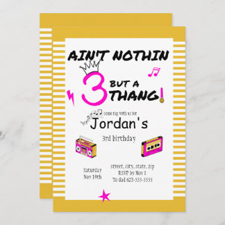 Is niets anders dan een 3 Thang uitnodiging roze