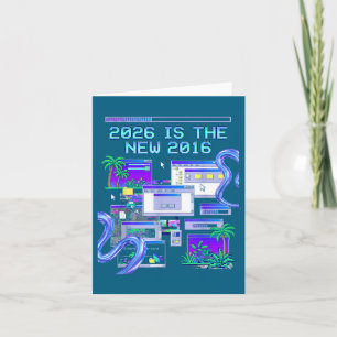 Is Nieuw 2016 Vaporwave Pixel Computer Esthetiek Kaart