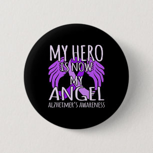 Is nu mijn Engel Alzheimerheimer Bewustzijn Paarse Ronde Button 5,7 Cm
