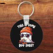 Is Some Boo Sheet Funny Ghost Spooky Seizoen Halve Sleutelhanger (Voorkant)