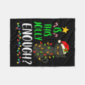 Is This Jolly Enough Funny Black Cat Christmas Tre Fleece Deken (Voorkant (Horizontaal))