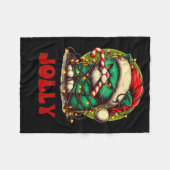 Is This Jolly Enough_ Funny Cat For Christmas Sarc Fleece Deken (Voorkant (Horizontaal))