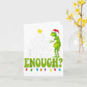 Is This Jolly Enough Green Merry Christmas Tree Li Kaart (Gele Bloem)