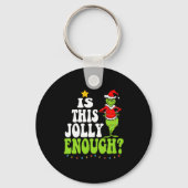 Is This Jolly Enough Merry Christmas Tree Lights F Sleutelhanger (Voorkant)