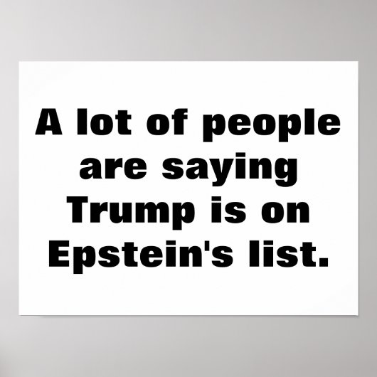 Is Trump on Epstein's list? Poster (Devant)