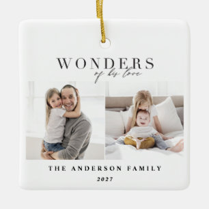 Is van zijn liefde godsdienstige Kerstmis benieuwd Keramisch Ornament