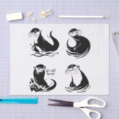 Is Wild Grace – Otter in Motion Minimalist Design Tissuepapier (Craft)