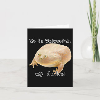 Is woensdag jongens grappige edgy kikker meme kaart