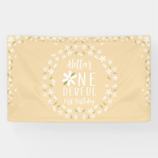Is ze geen nederige Yellow Daisy Birthday Banner? Spandoek