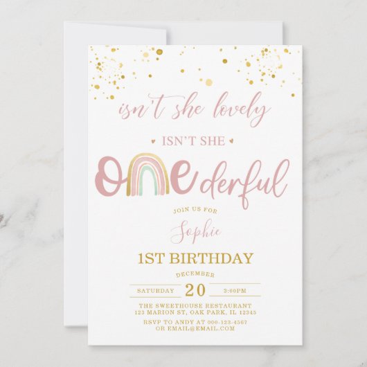 Is ze niet de eerste geboorte van de parelregenboo kaart (Voorkant)