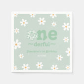 Is ze niet een aardige retro bloemige wijze verjaa servet (Voorkant)